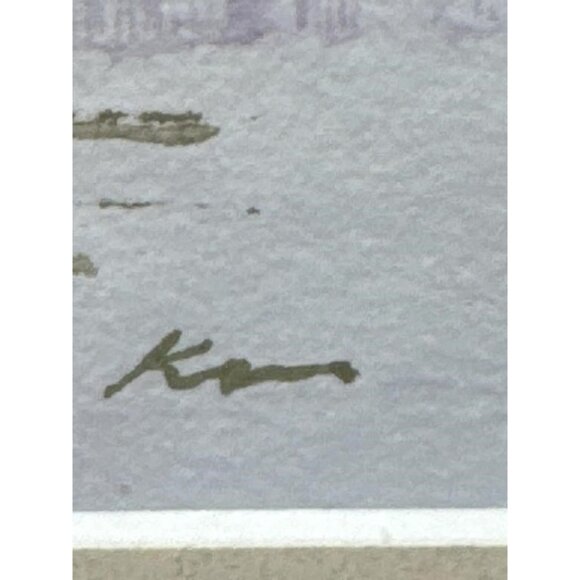 Krylova Zayia Original Watercolor Lomonosov Bridge St. Petersburg Russia - Picture 3 of 3